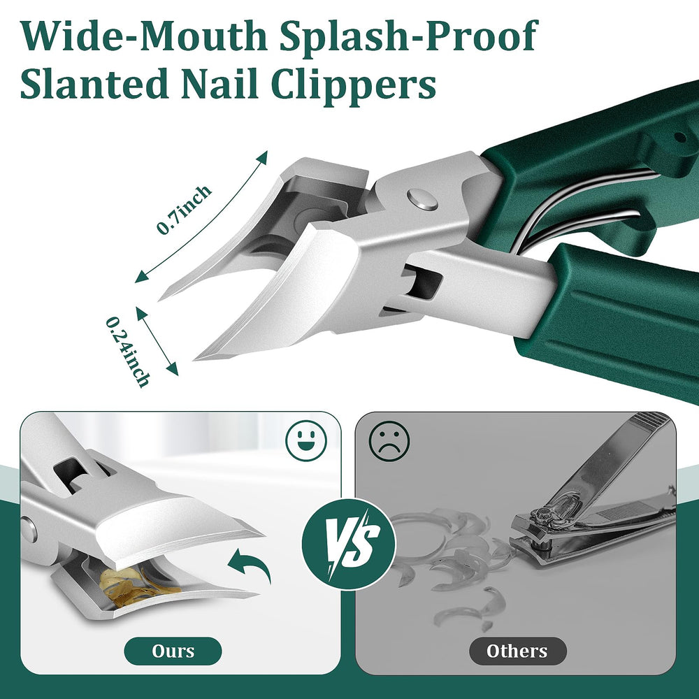 Xeaejex long-handle grip reduces hand strain while clipping nails.