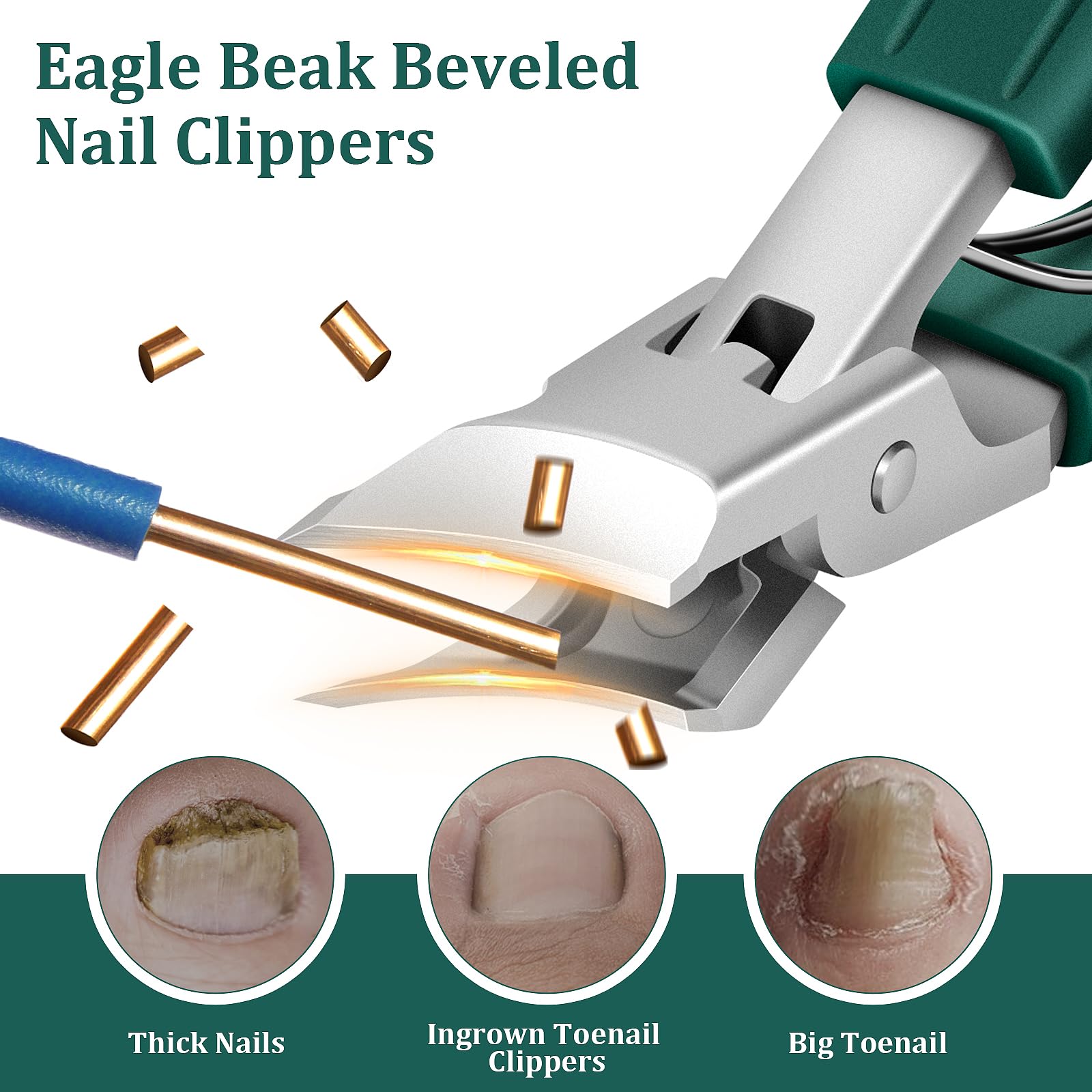Xeaejex wide jaw opening clippers handle large nails with ease.