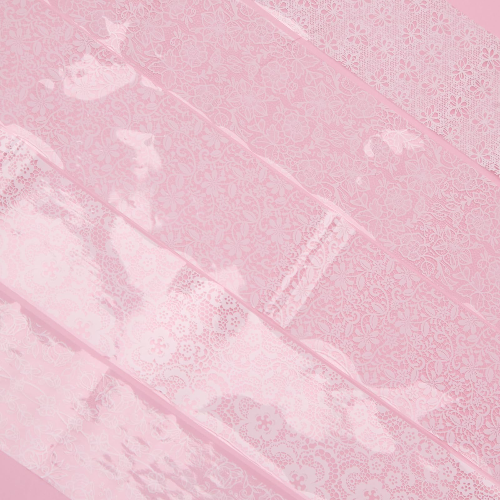 XEAOHESY flower lace transfer nails design blends with any polish.
