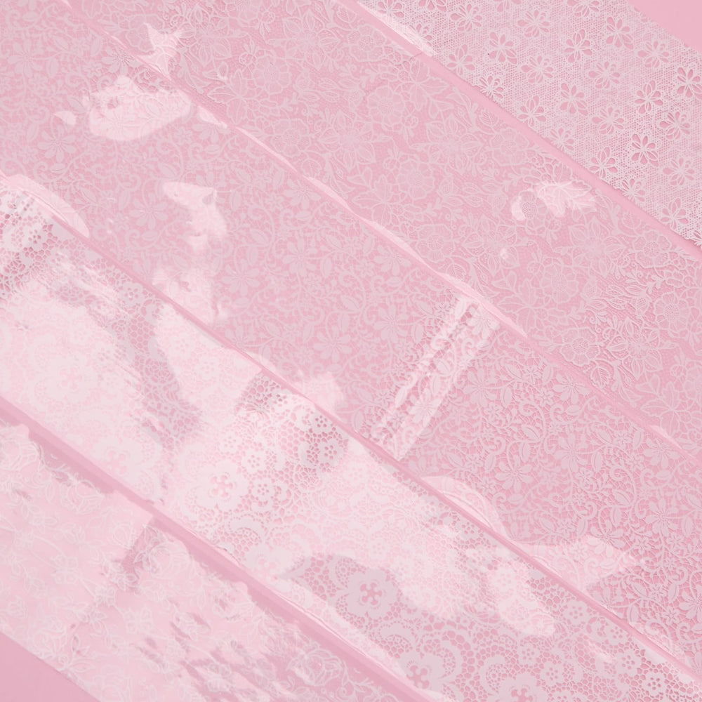XEAOHESY flower lace transfer nails design blends with any polish.