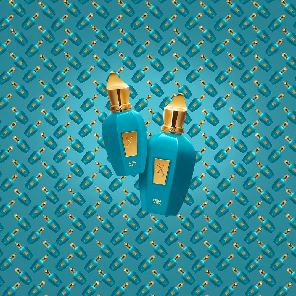 Xerjoff Erba Pura detail image showcasing key notes like bergamot and vanilla