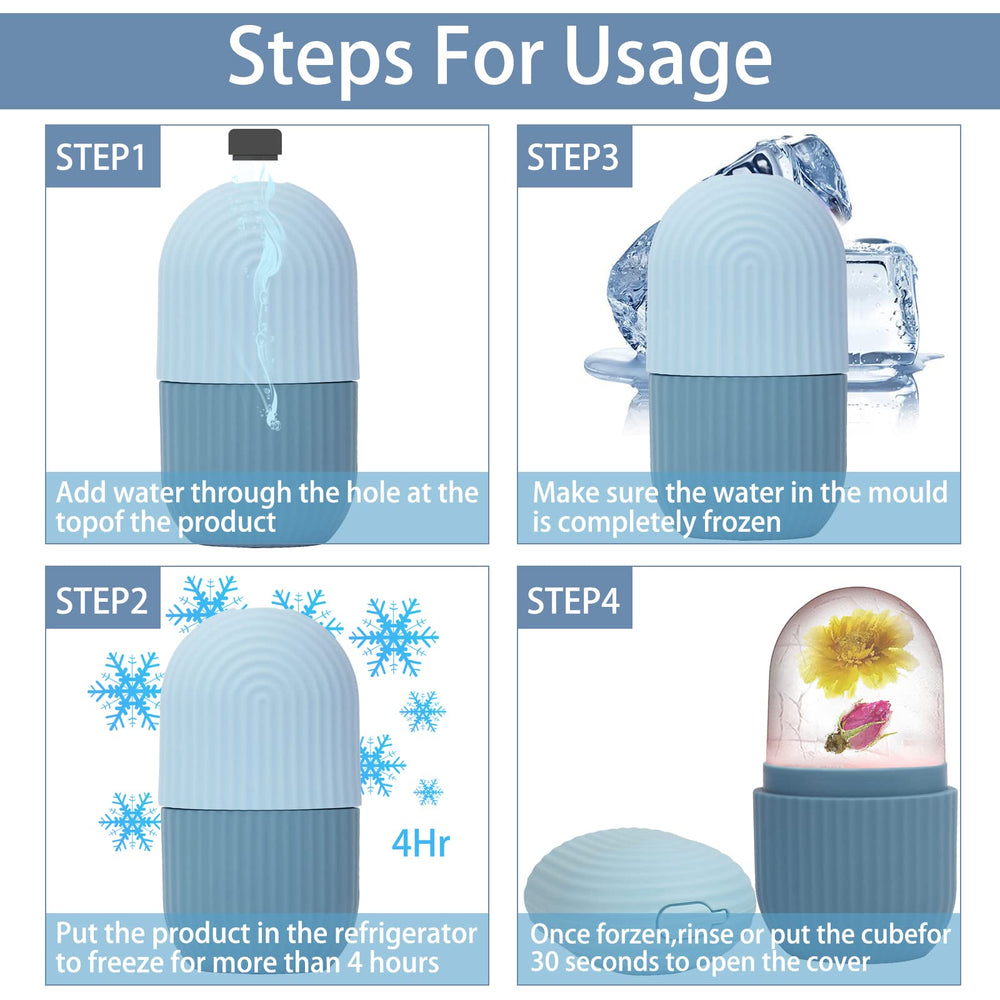 XHJRI Ice roller ergonomic handle enables easy skincare massage.