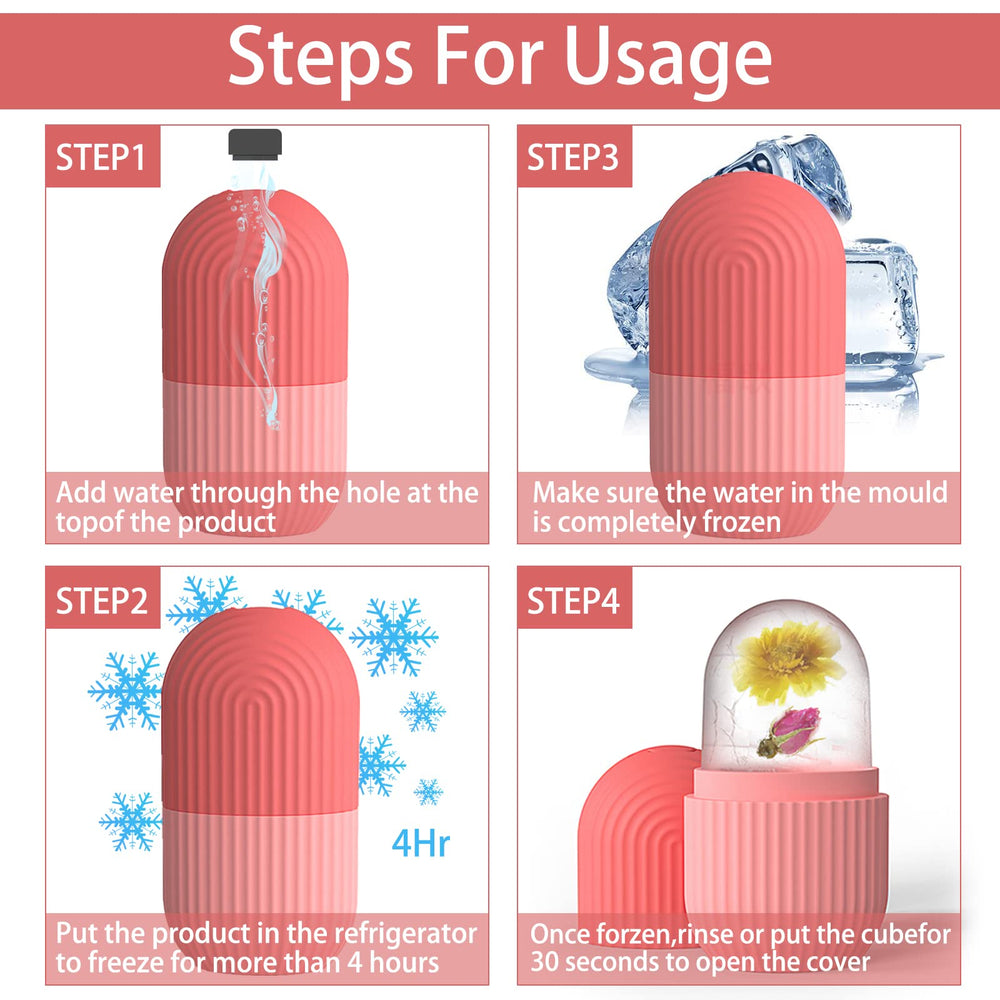 XHJRI pink-design ice cube roller adding color to skincare ritual