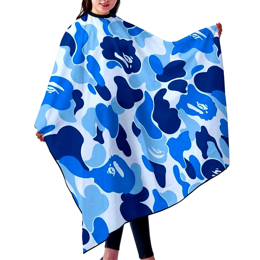 Xianjing camouflage barber cape for adults and children in salon settings.