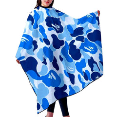 Xianjing camouflage barber cape for adults and children in salon settings.