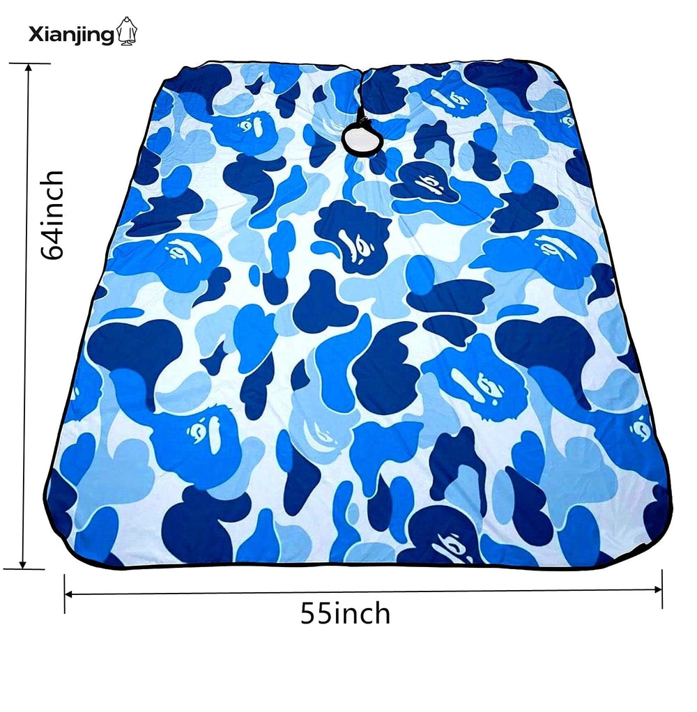 Xianjing camouflage cape ideal for dyeing and perming sessions.