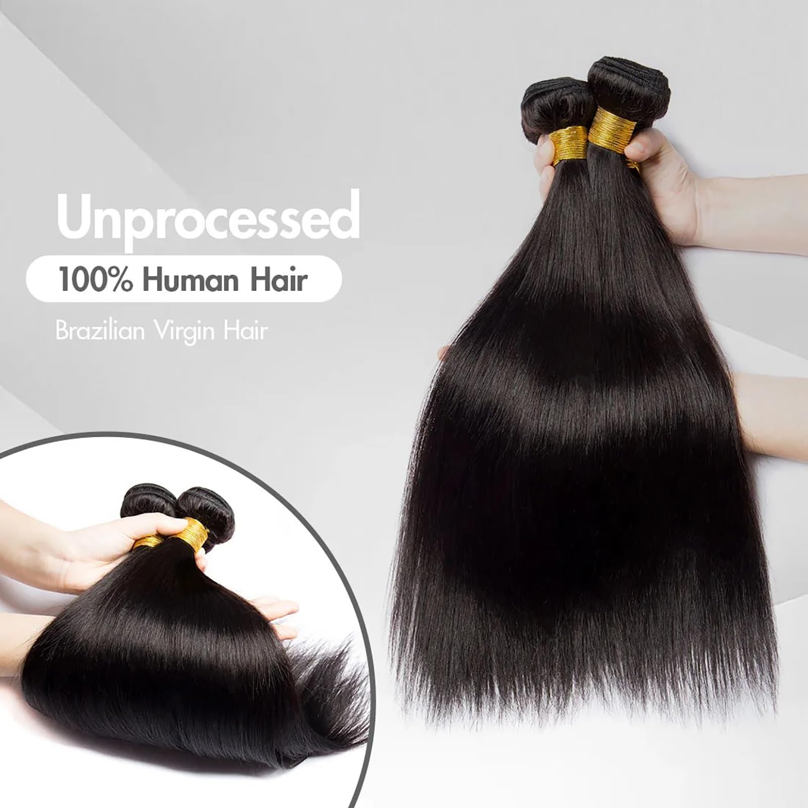 XIANYUN Brazilian virgin hair close-up shows healthy cuticle finish.