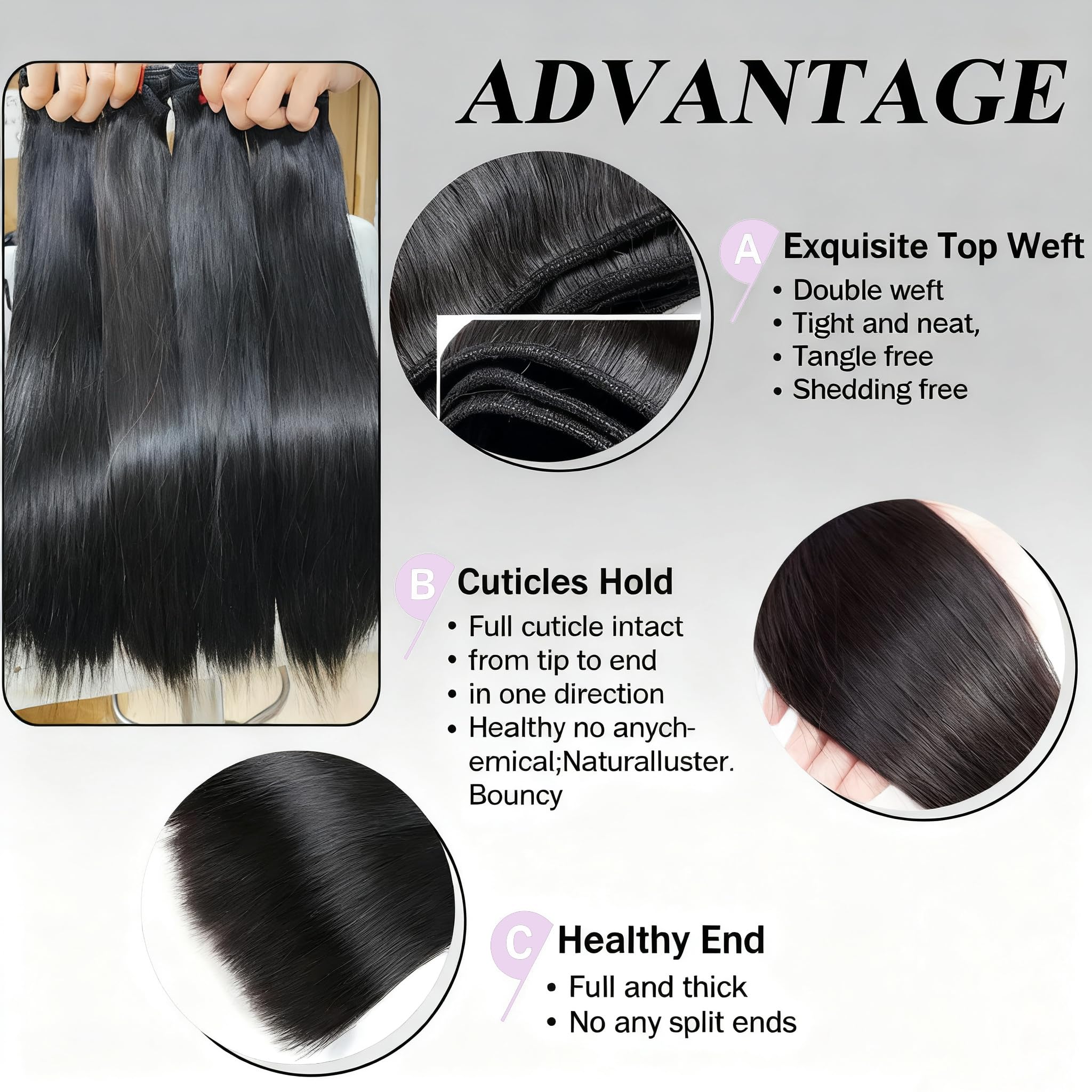 XIANYUN straight bundles 18 inches offer versatile styling options.