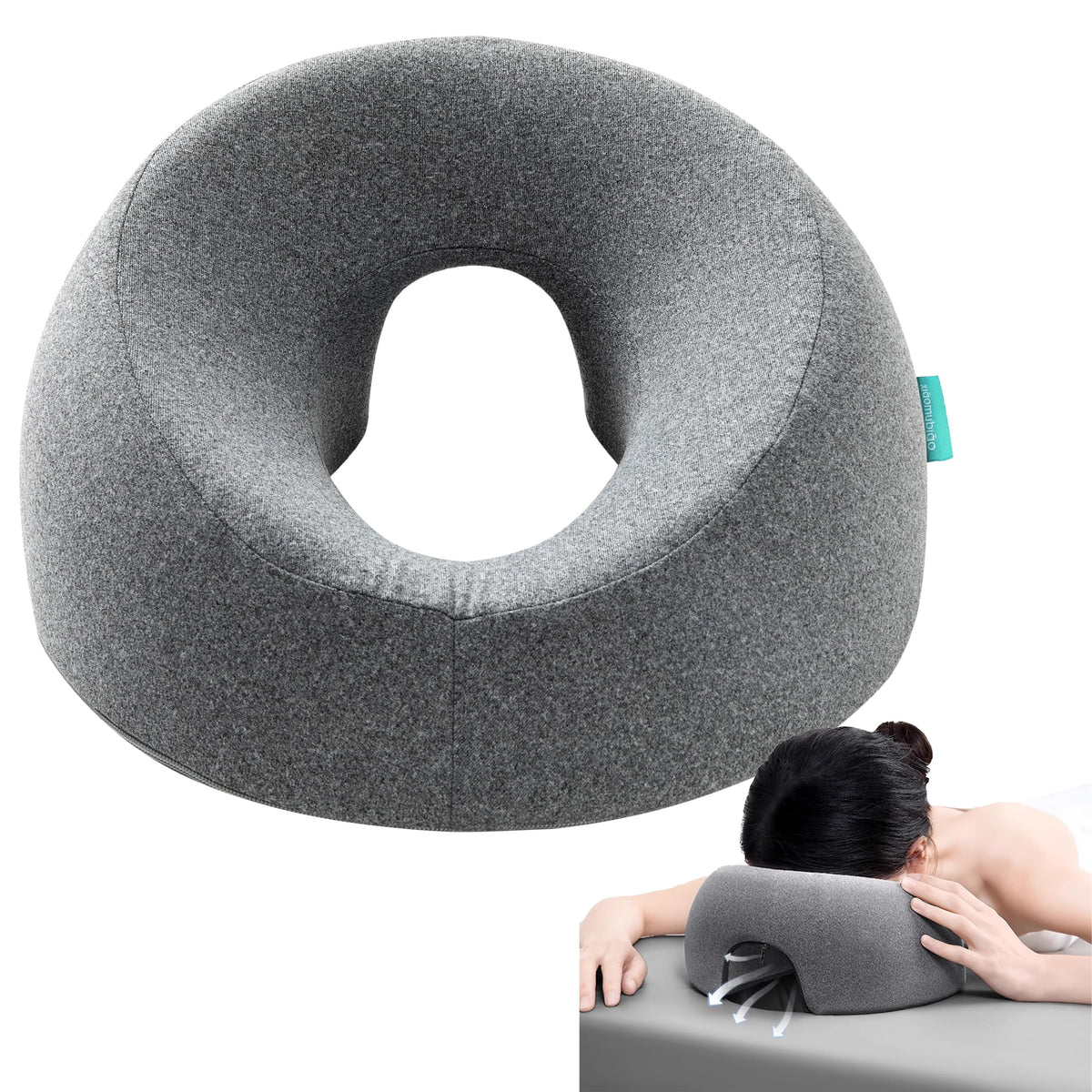 xiaomubiao face down pillow on massage table with gentle neck support