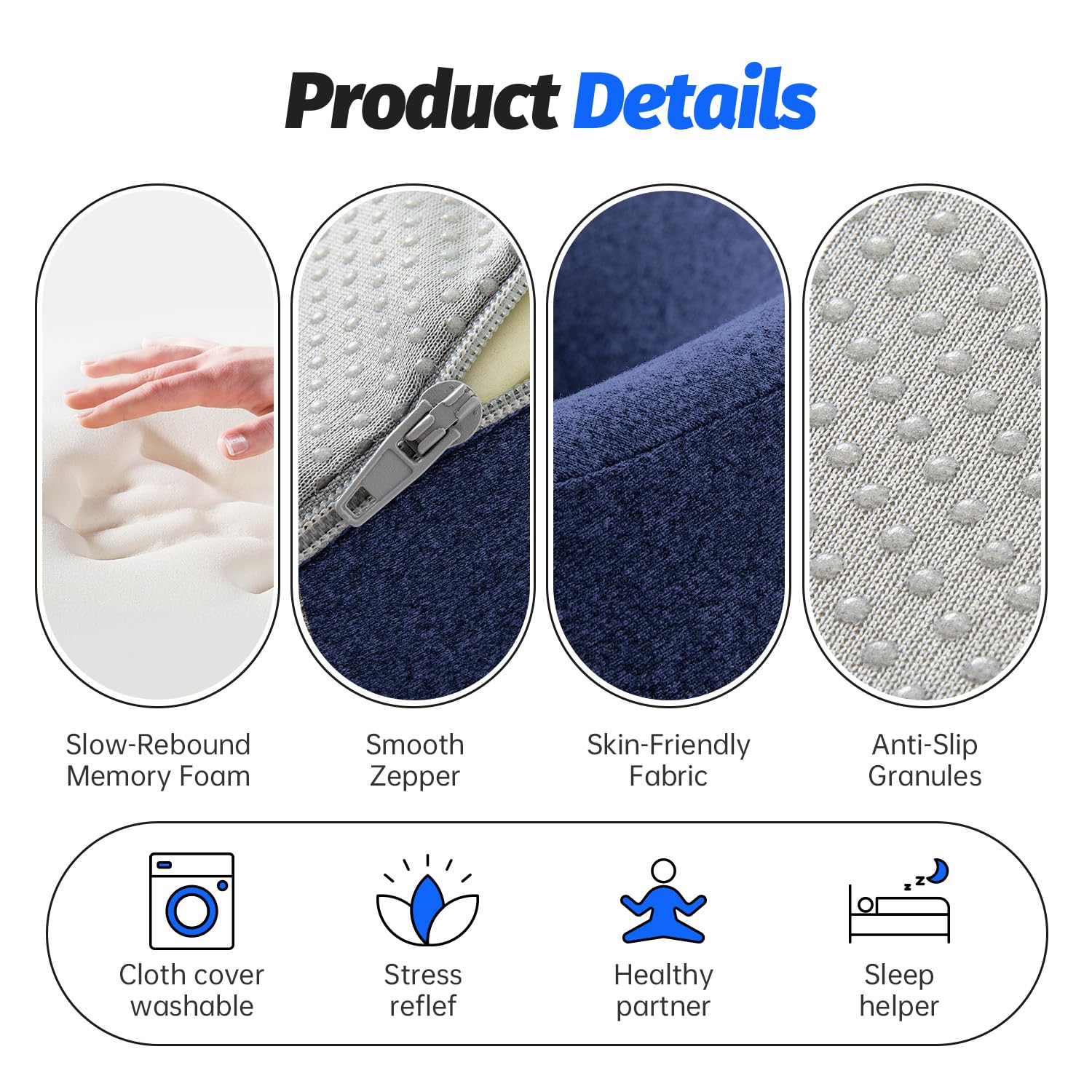 xiaomubiao face down pillow removable cover washable, easy care.