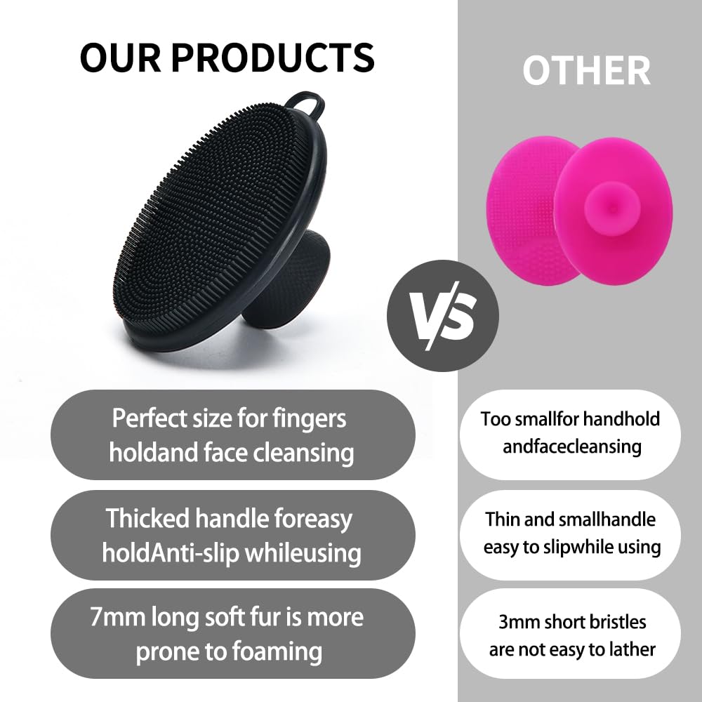 XIAOZHIHUI face scrubber with an oval design that reaches the nose and T-zone.