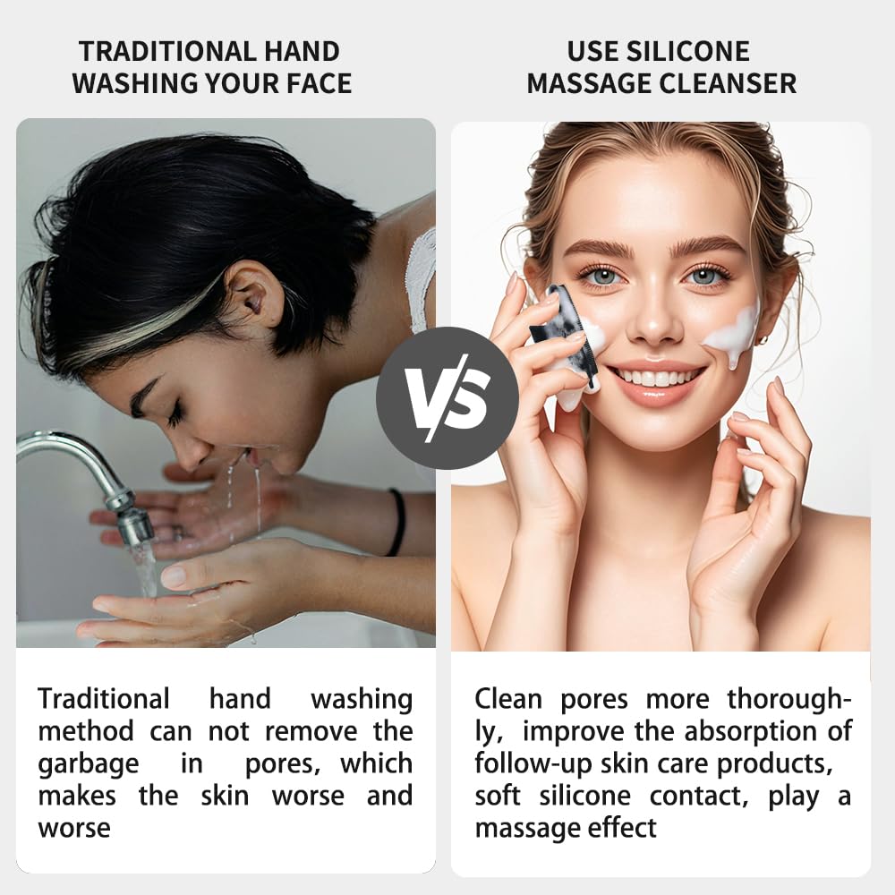 XIAOZHIHUI travel-friendly face scrubber, lightweight with a hanging loop.