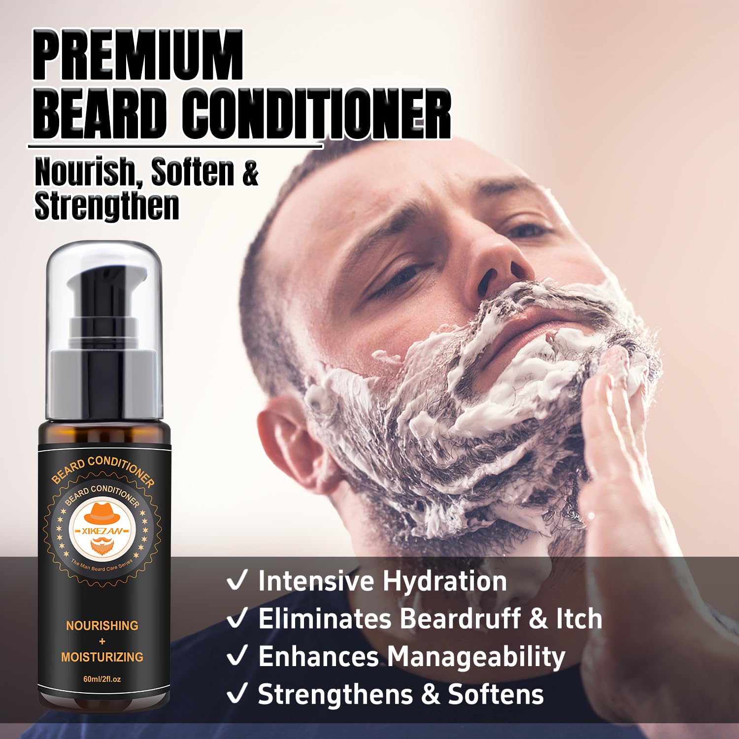 XIKEZAN beard balm tin for long lasting manageability and smoothness