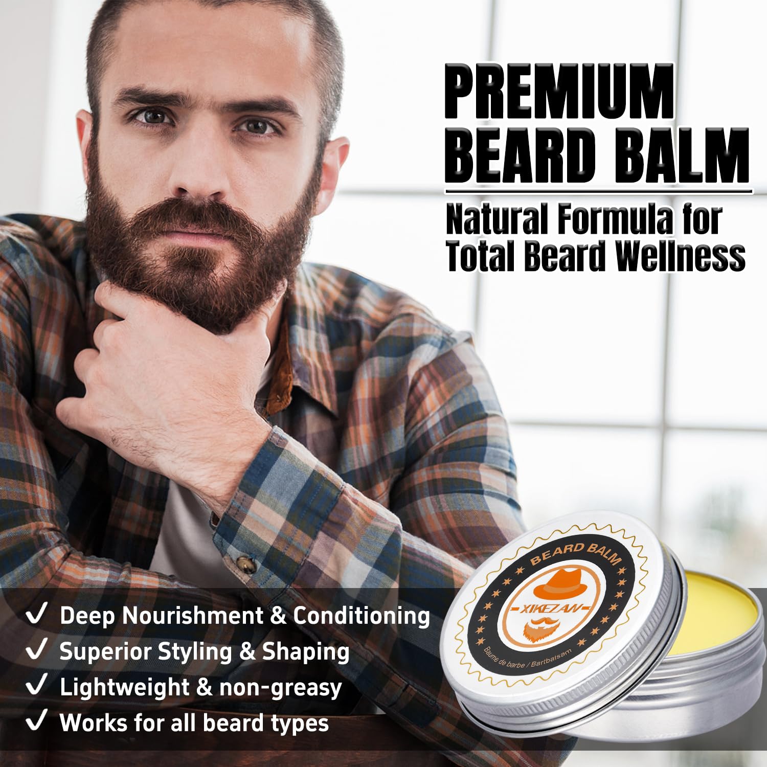 XIKEZAN beard comb for precise shaping and detangling