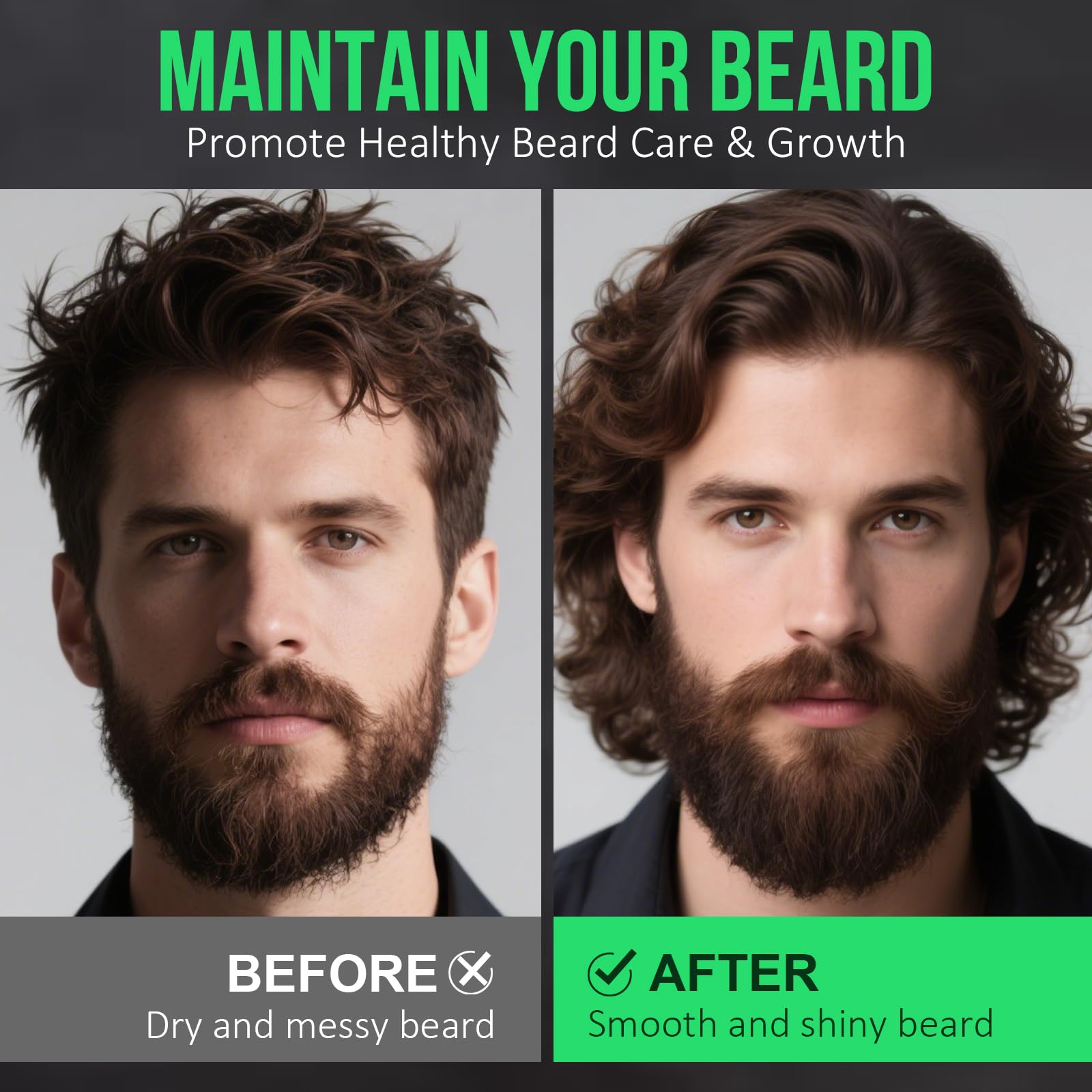 XIKEZAN beard oil being applied to beard and skin