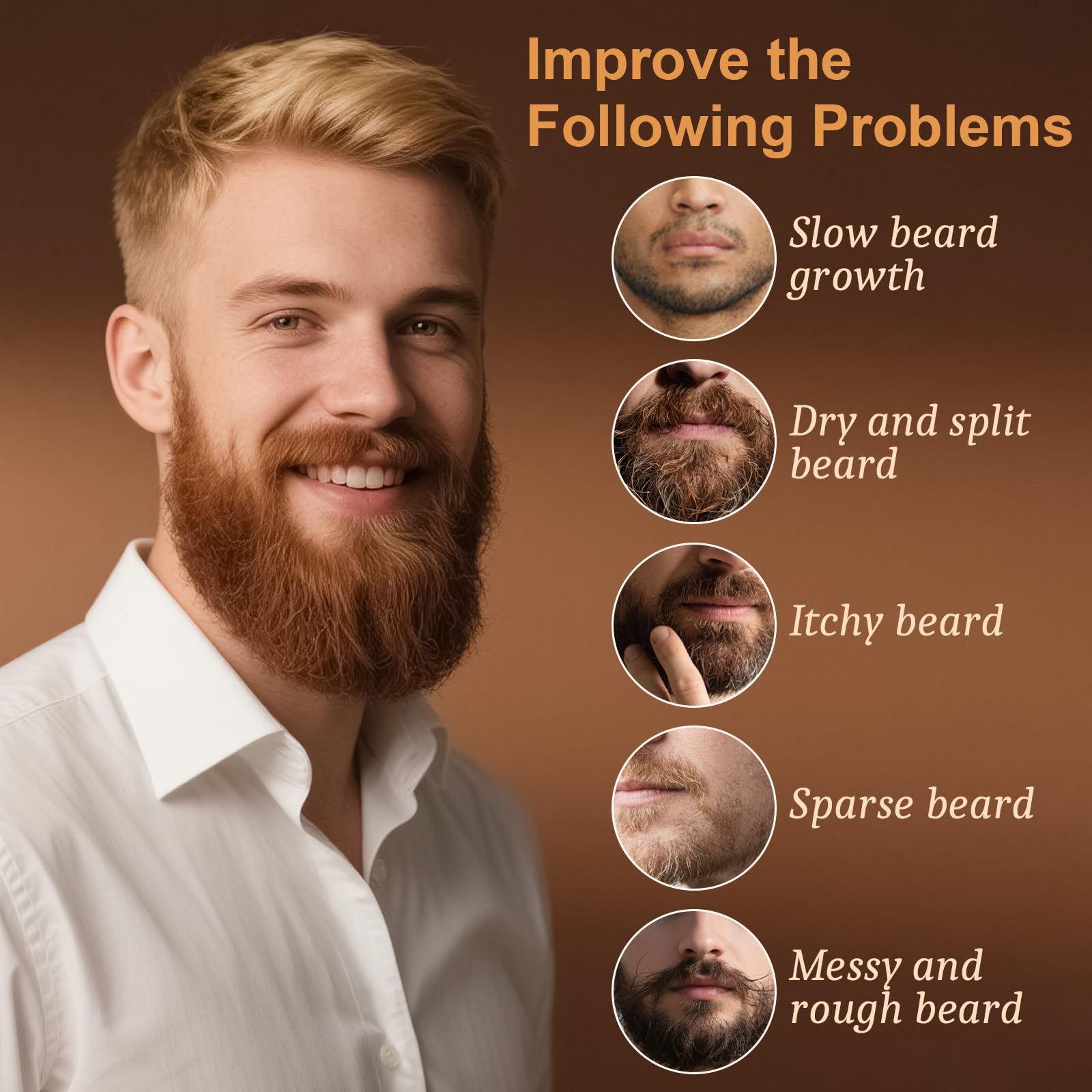 XIKEZAN beard oil set orange for a bright, energizing scent and shine