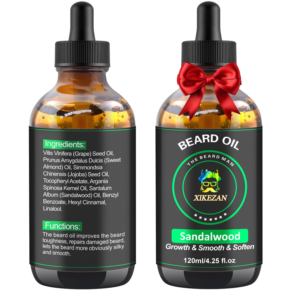 XIKEZAN sandalwood beard oil bottle for nourishing daily beard care