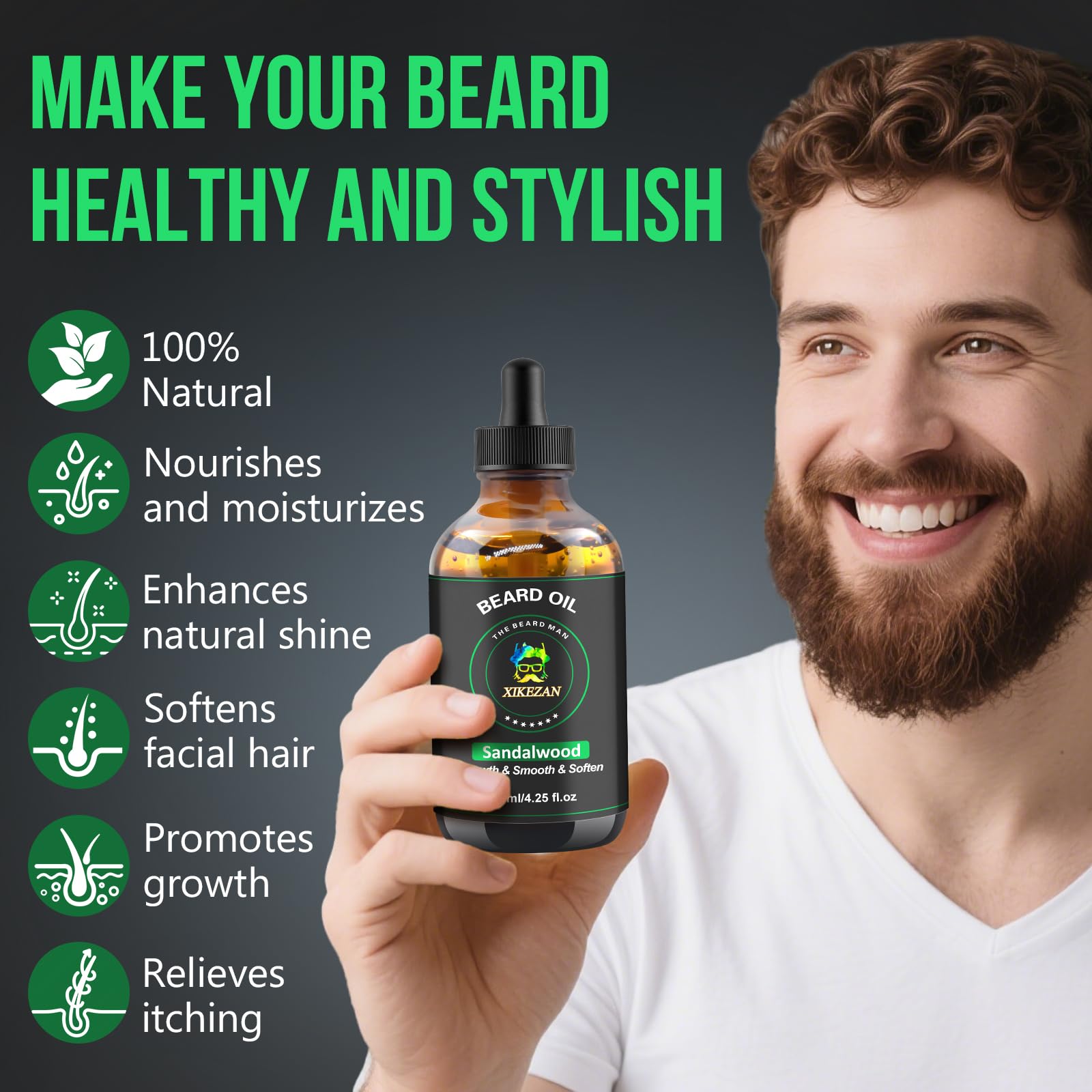 XIKEZAN sandalwood scent adds masculine grooming appeal