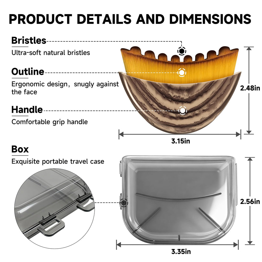 XILIUYUZ close-up bristles detail highlights triple reinforced design