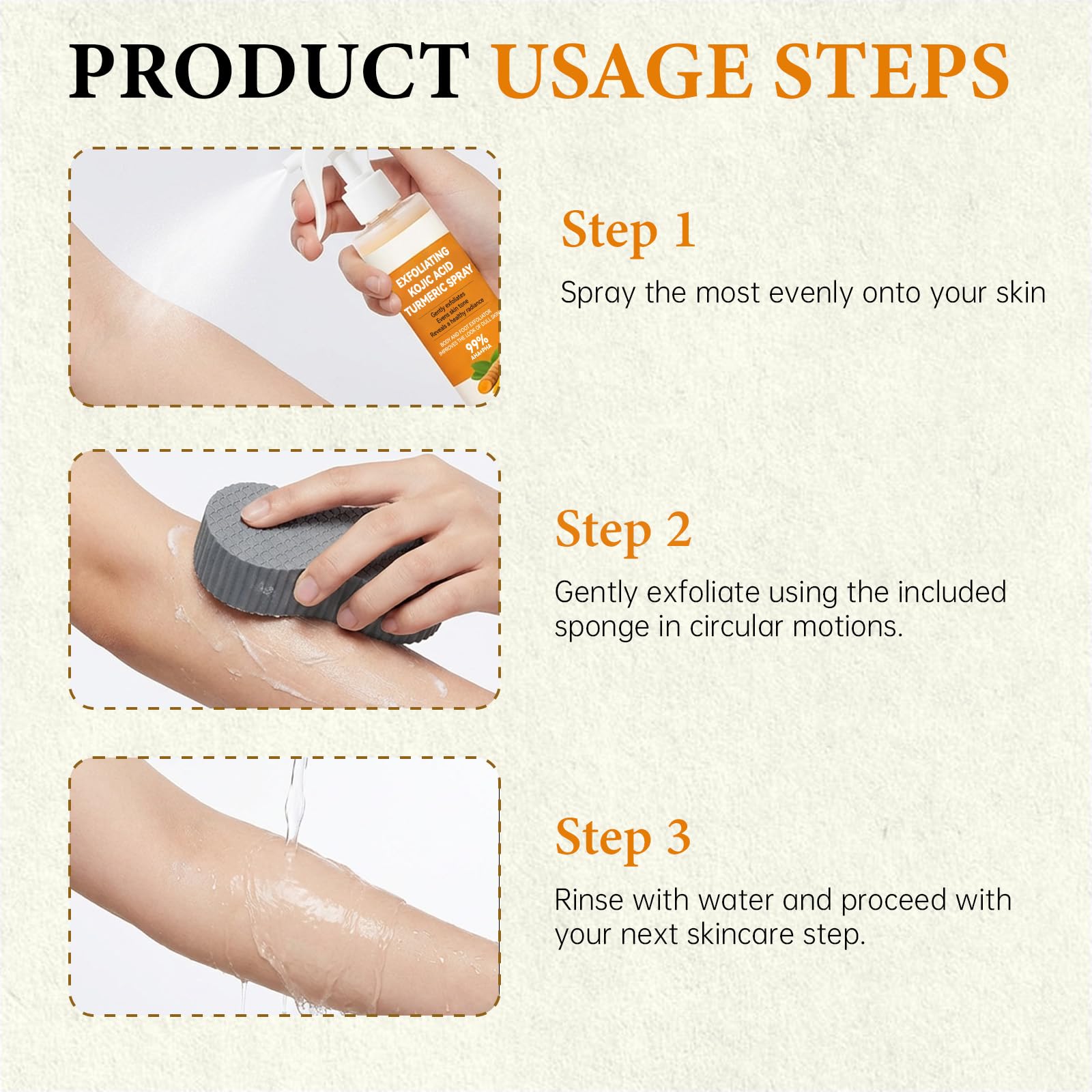 XILRVON Kojic Turmeric Spray set compacto para viaje.