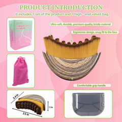 XINARIO Lymphatic Contour Brush ergonomic design fits facial curves for drainage.