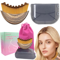 XINARIO Lymphatic Contour Brush on the face, gentle massage for refreshed skin.