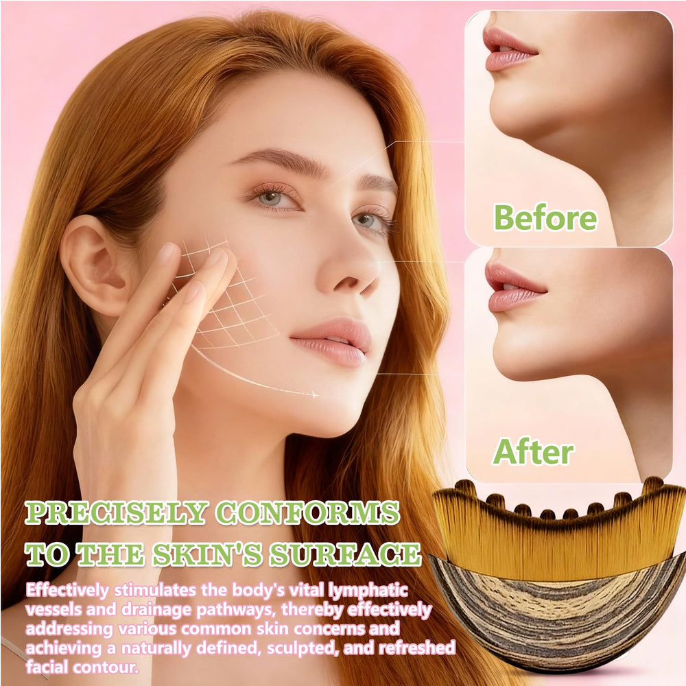 XINARIO Lymphatic Contour Brush supports pre-makeup contouring and product absorption.