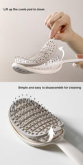 Xinqirity vented curved detangler design promotes faster drying with even airflow.