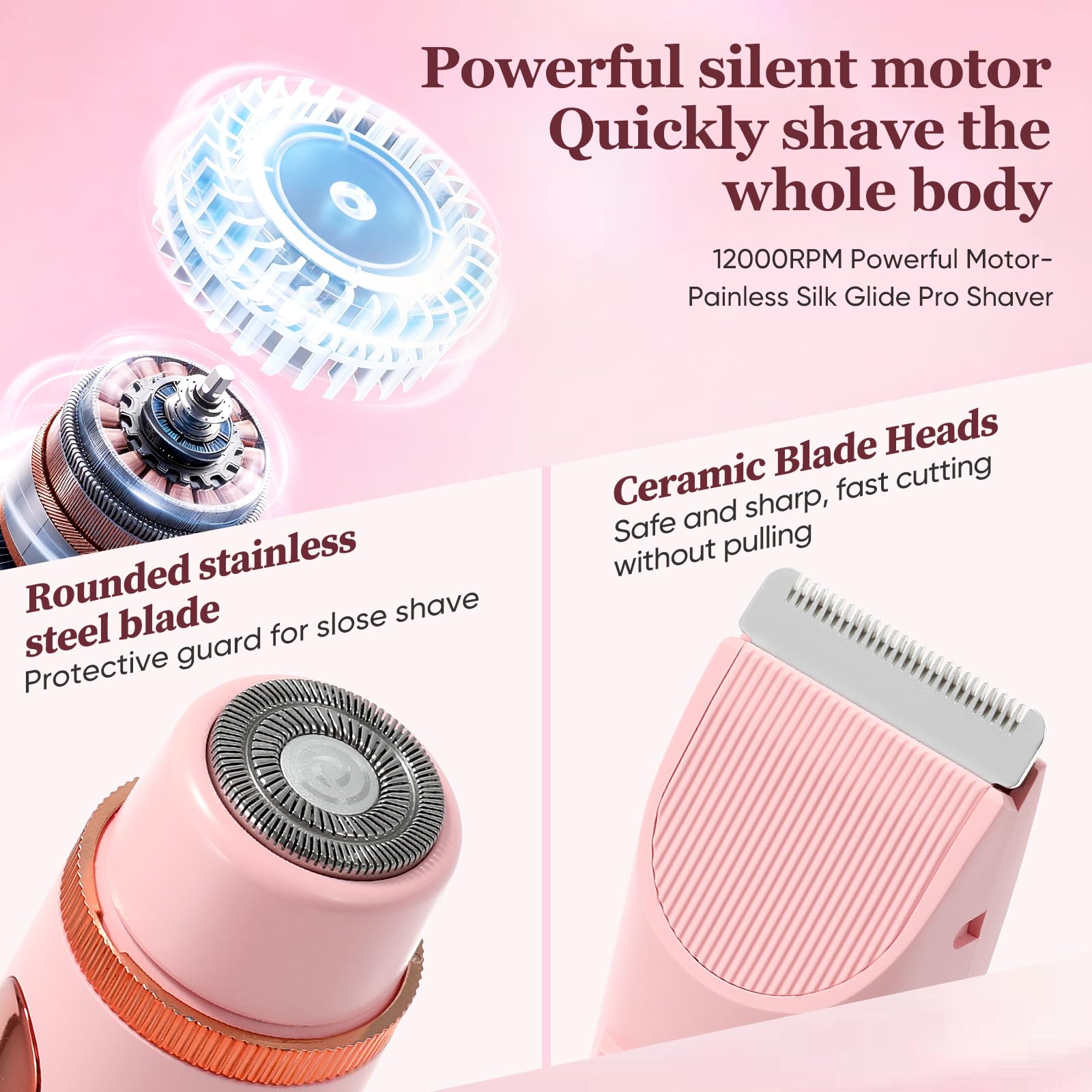 Xinvinx ceramic hypoallergenic blades for gentle shaving