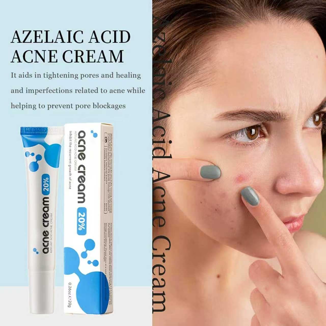xinxinghualing azelaic acid cream formula includes hyaluronic acid for balanced hydration during use.