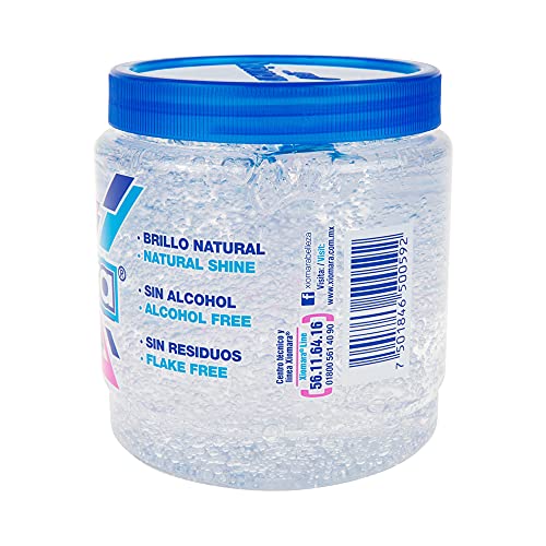 Xiomara tarro de gel con aloe vera, textura suave para peinar.