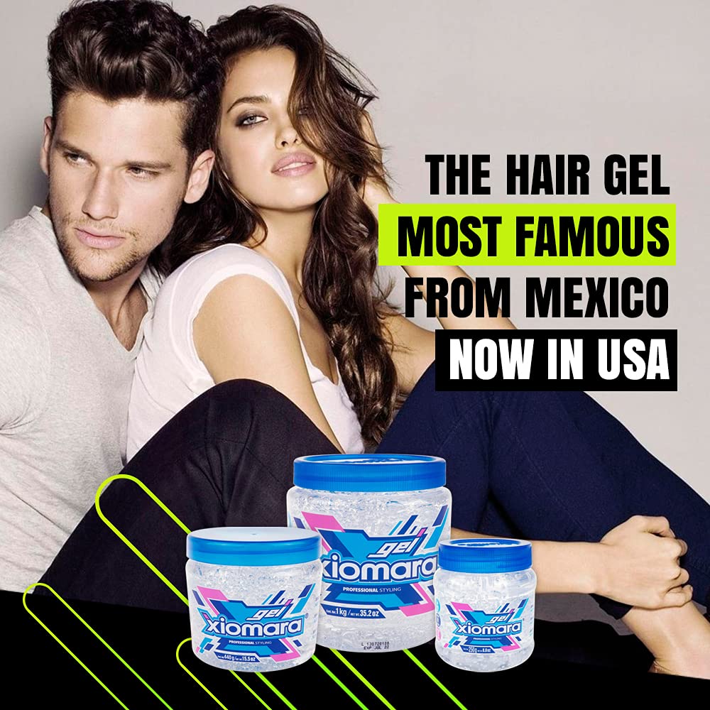 Xiomara gel de pelo profesional con aloe vera, sin alcohol.