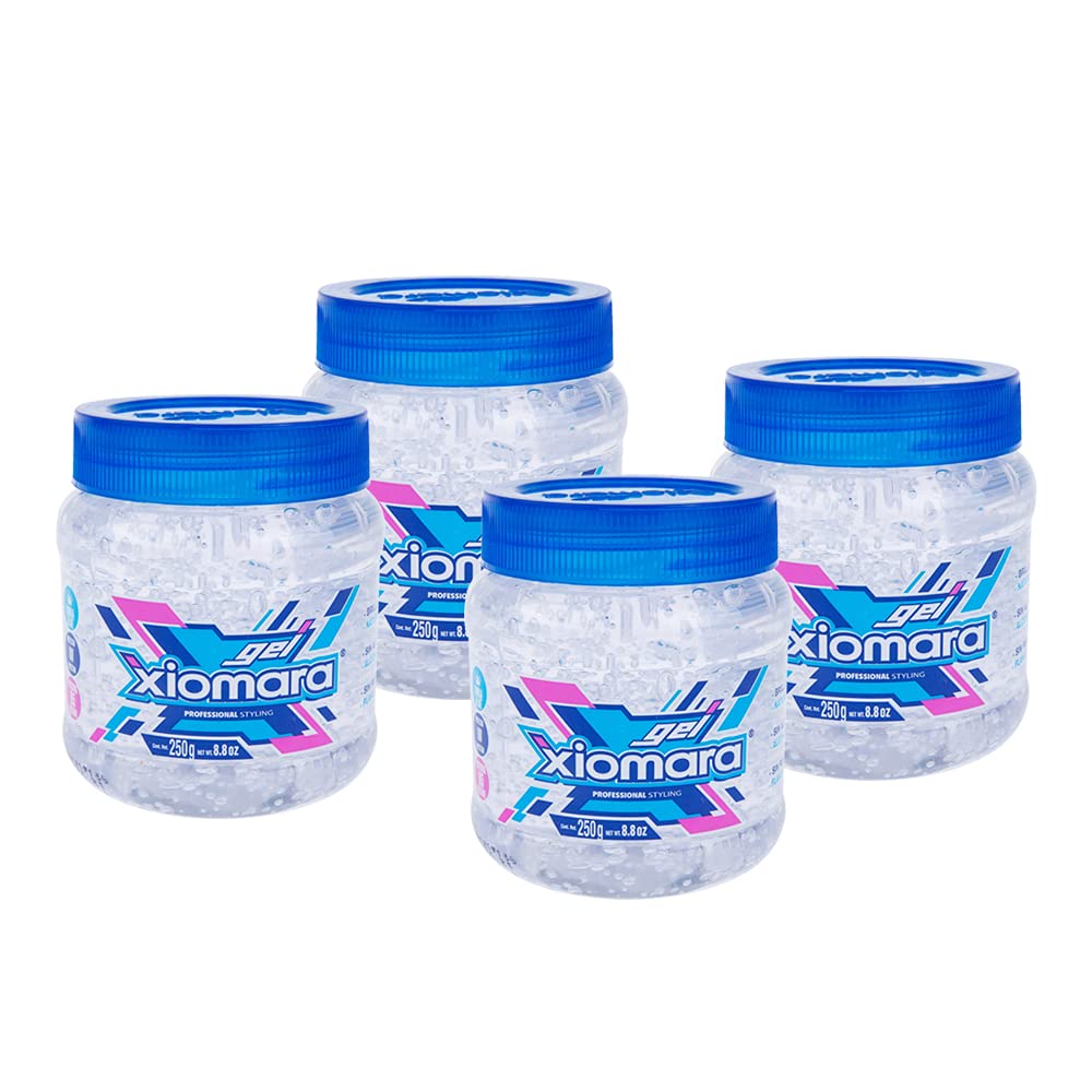 Xiomara gel profesional con aloe vera, pack de 4 frascos para fijación duradera