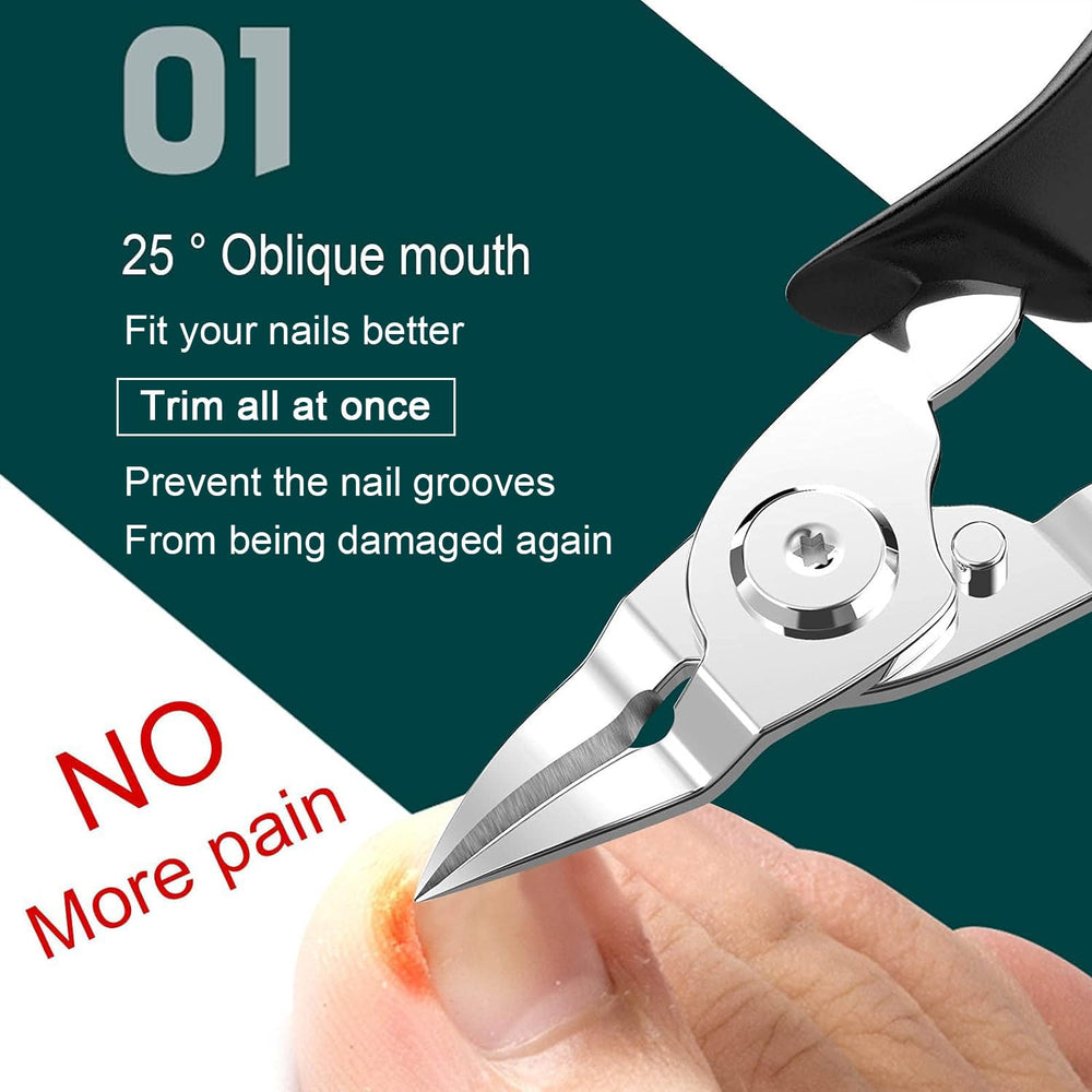 XIORRY stainless steel nail clipper closeup highlighting durability and rust resistance