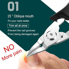 XIORRY stainless steel nail clipper closeup highlighting durability and rust resistance