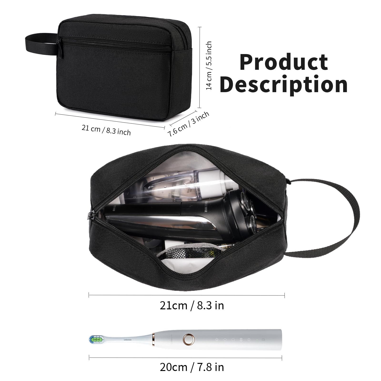 XIRYOHEAUR travel bag open shows organized compartments for easy access.