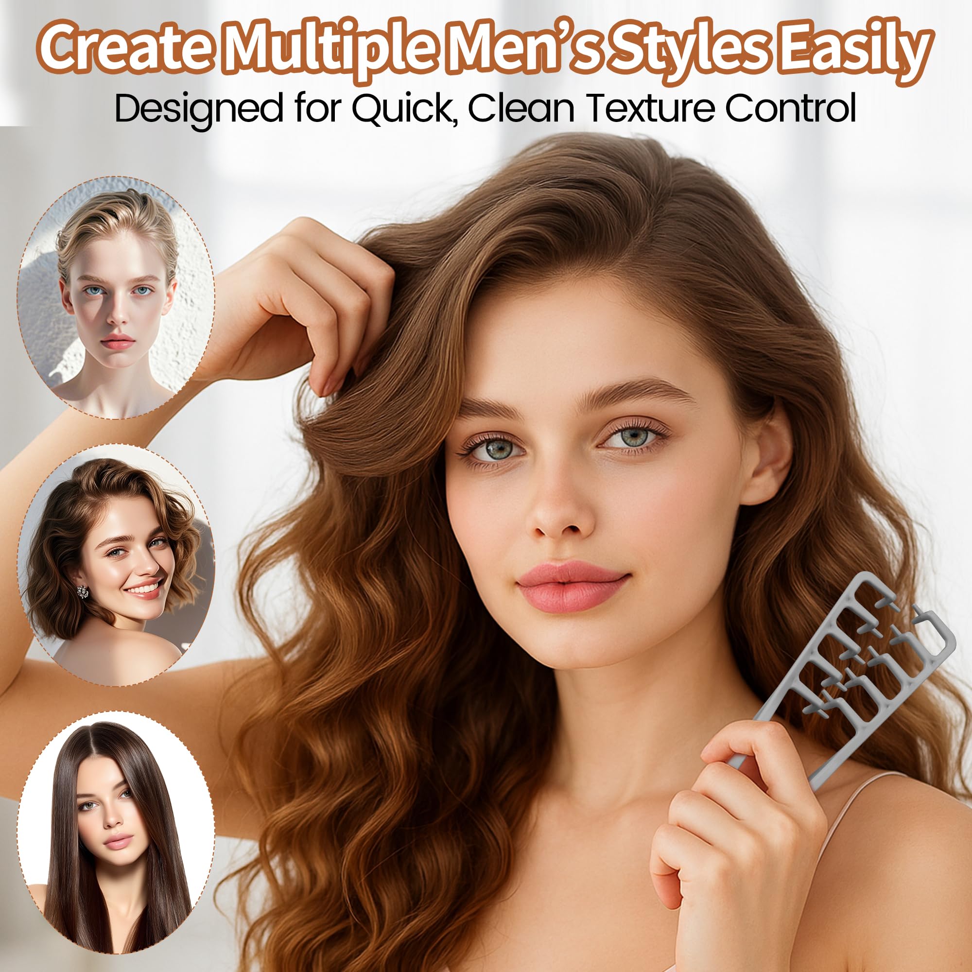 Xisilin texture comb ergonomic handle for easy styling at home