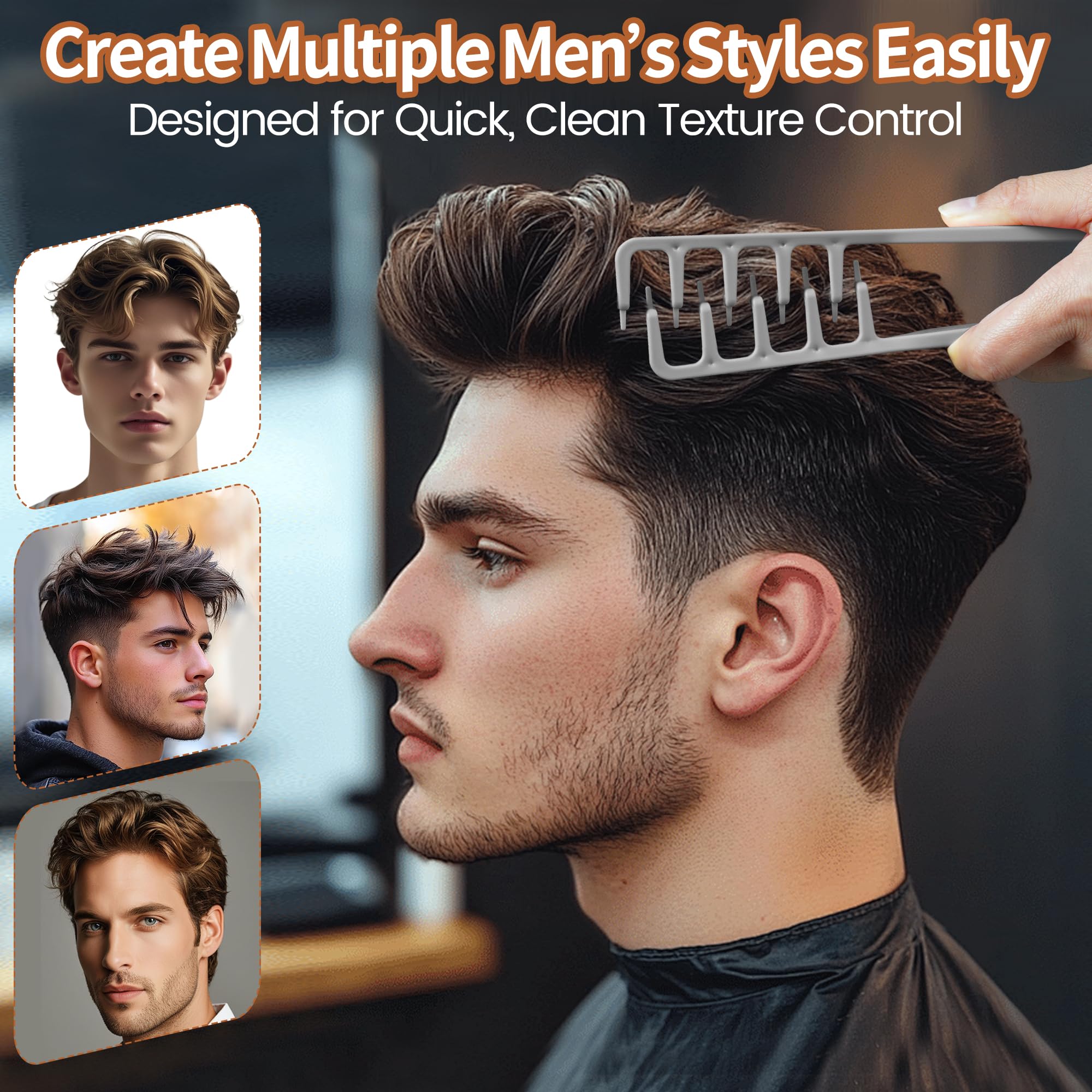 Xisilin texture comb shows volume on hair sections for texture