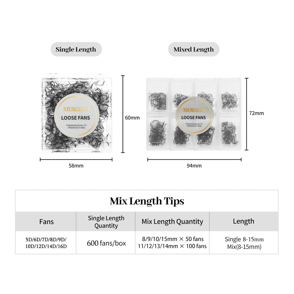 XIUSUZAKI D curl volume lashes for lifted, lasting curl.