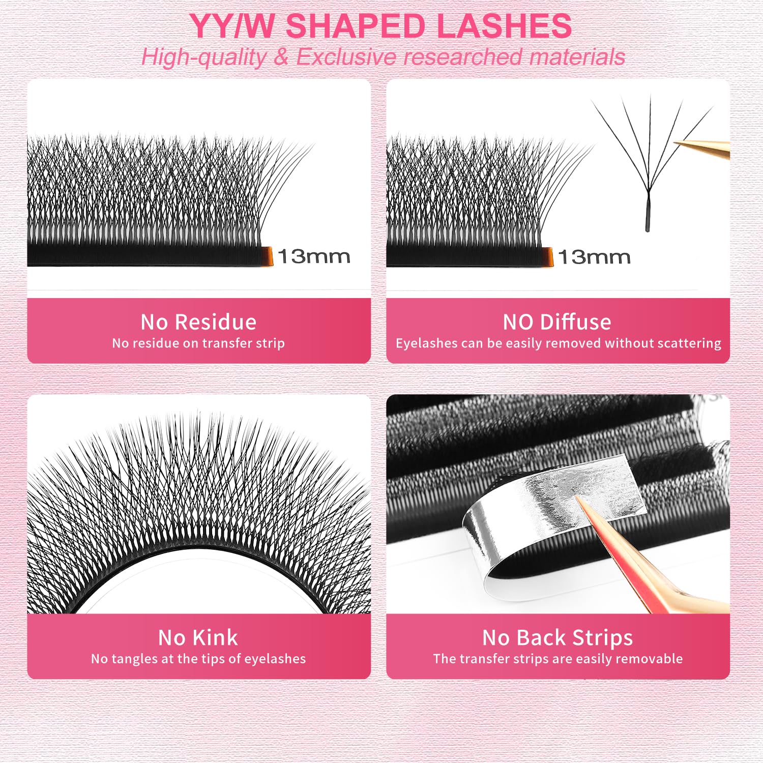 XIUSUZAKI W-shape lashes deliver fluffy volume with natural movement.