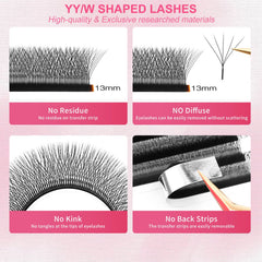 XIUSUZAKI W-shape lashes deliver fluffy volume with natural movement.