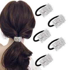Diadema elástica Xiwstar con cristales para uso diario y peinados elegantes.