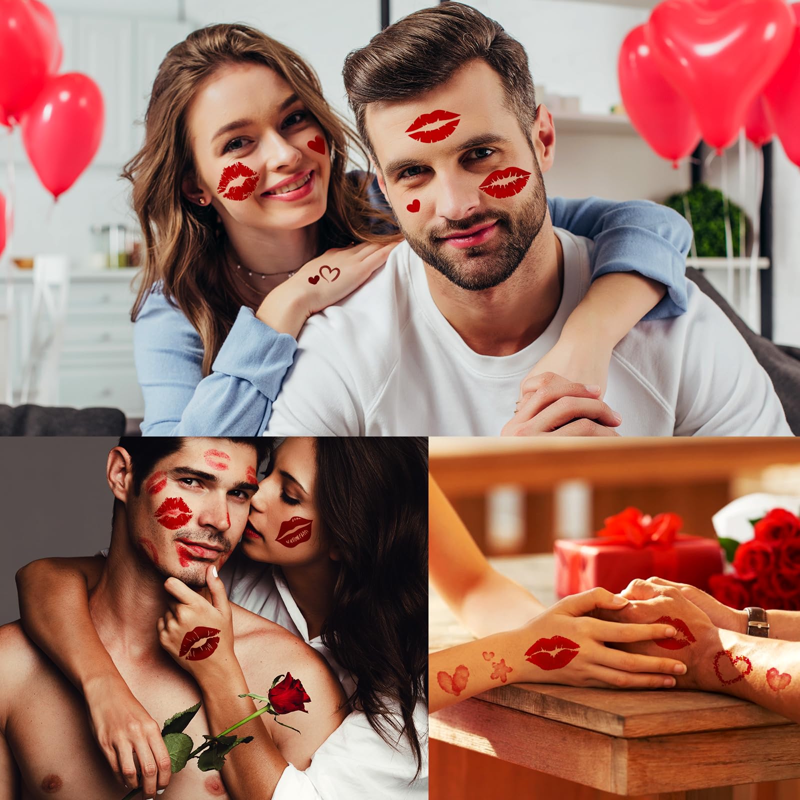 Xiyoka kiss tattoos on arm during application demonstrate quick wear