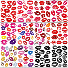 Xiyoka valentines kiss tattoos pack 12 sheets for shared celebration