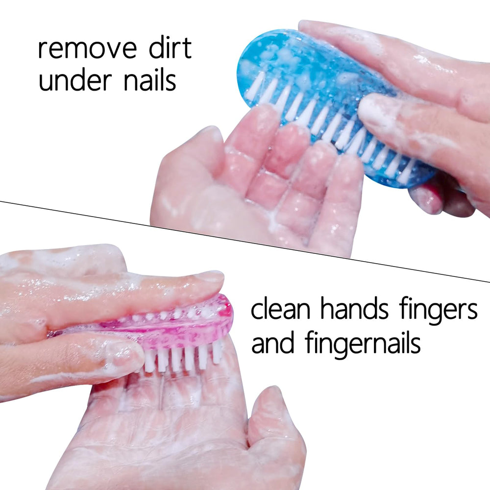 Xjinmin nail brush longer bristles side cleans hands and nails