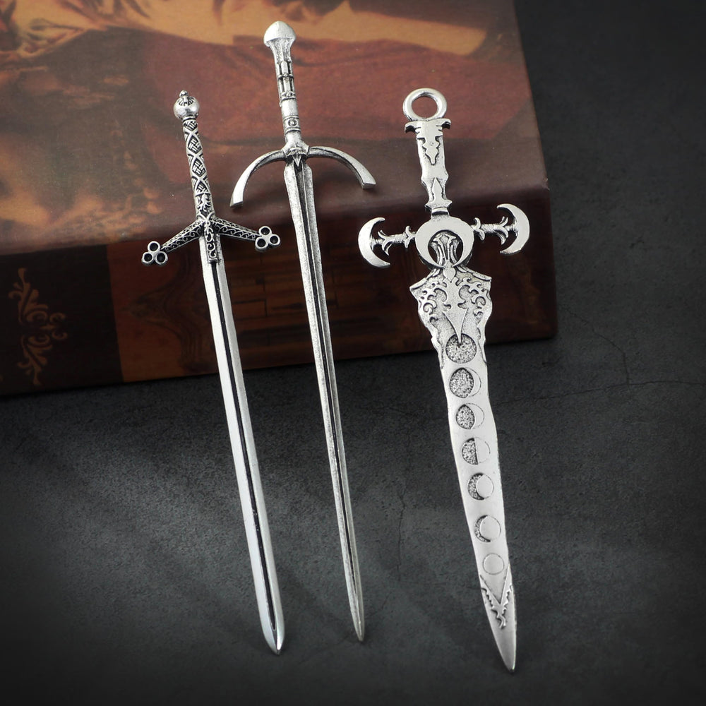 XJYHDY accesorios cabello espada vikinga con acabado antiguo