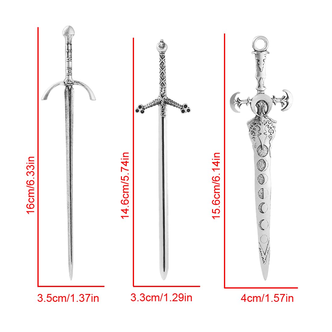XJYHDY conjunto de horquillas espada medieval para peinados glamorosos