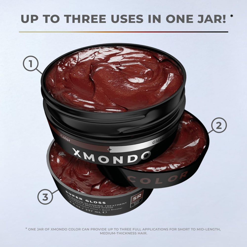 XMONDO Color 5R ingredients highlight vegan, gluten-free, sulfate-free formula
