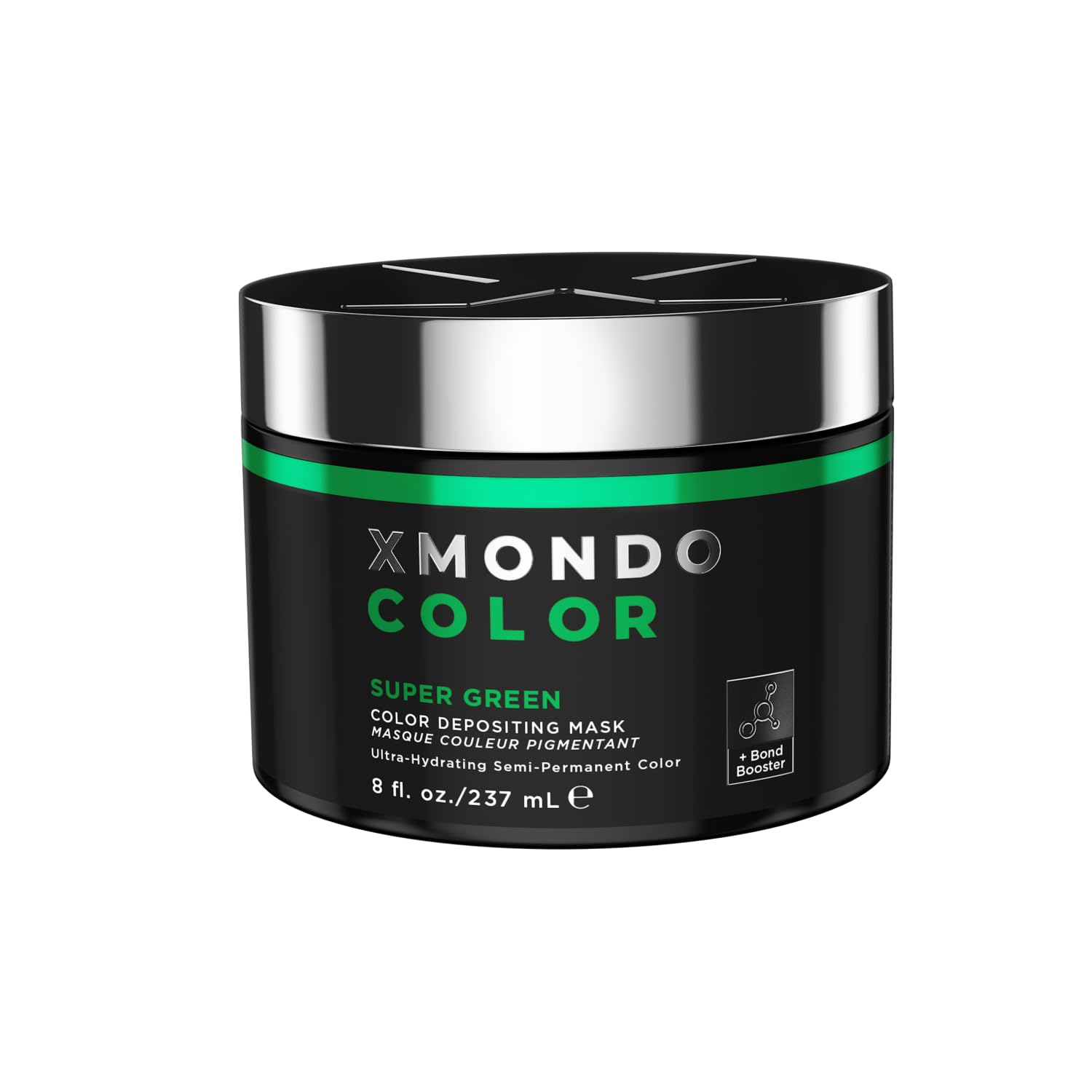 XMONDO Color Super Green bottle application for vibrant pigment deposit