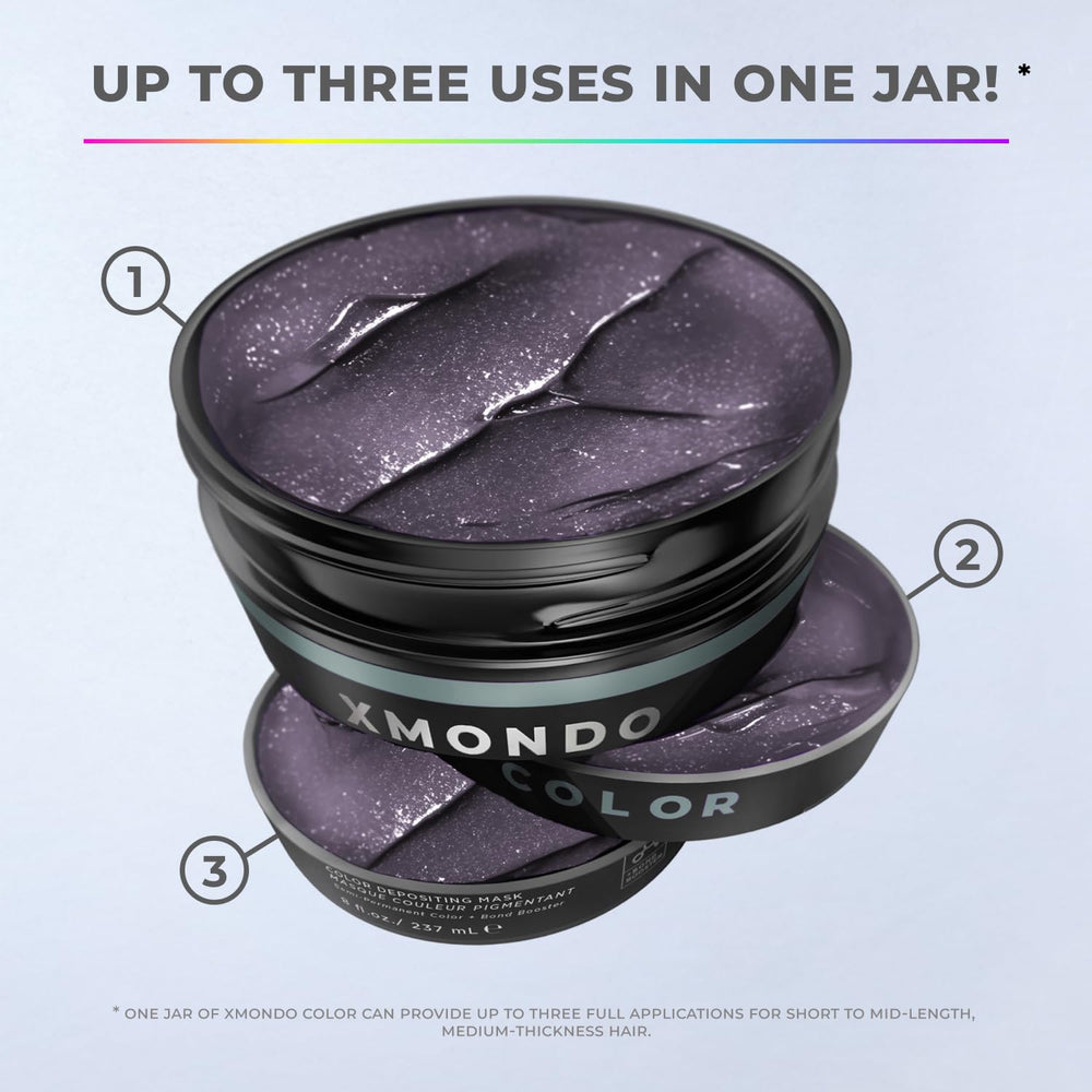 XMONDO Hair Color Slate Grey finished hair look, sleek and modern